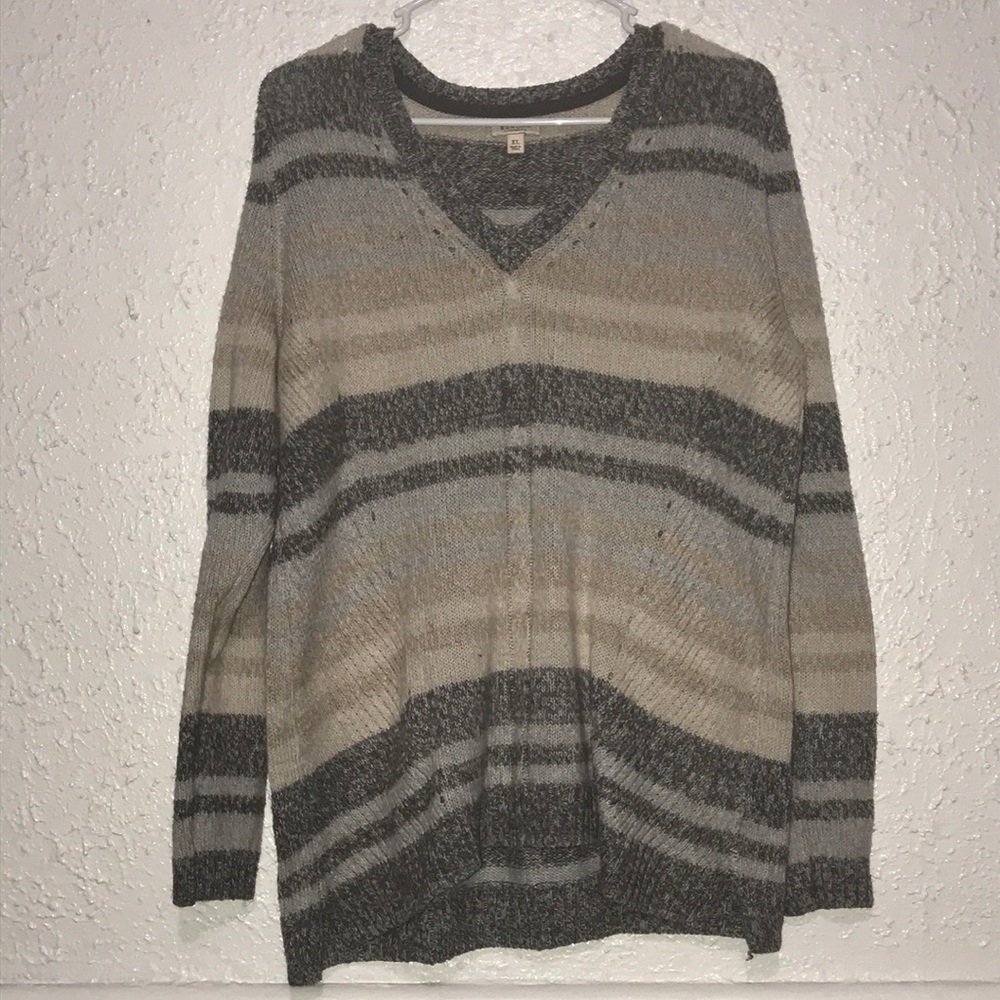 Sonoma Gray and cream knitted sweater